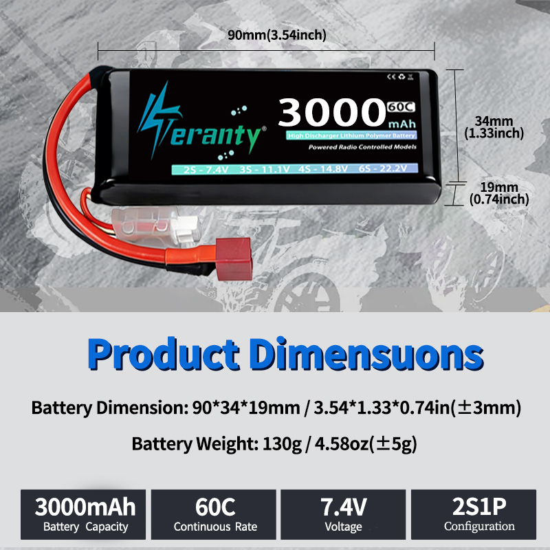 TERANTY 2S 3000mAh Lipo Batter – Fpv Drone Battery Bewertung und Preis