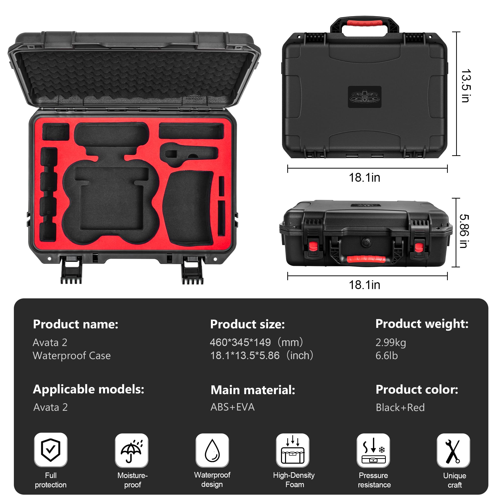Carrying Hard Case for DJI Ava – Fpv Drone Goggles Bewertung und Preis