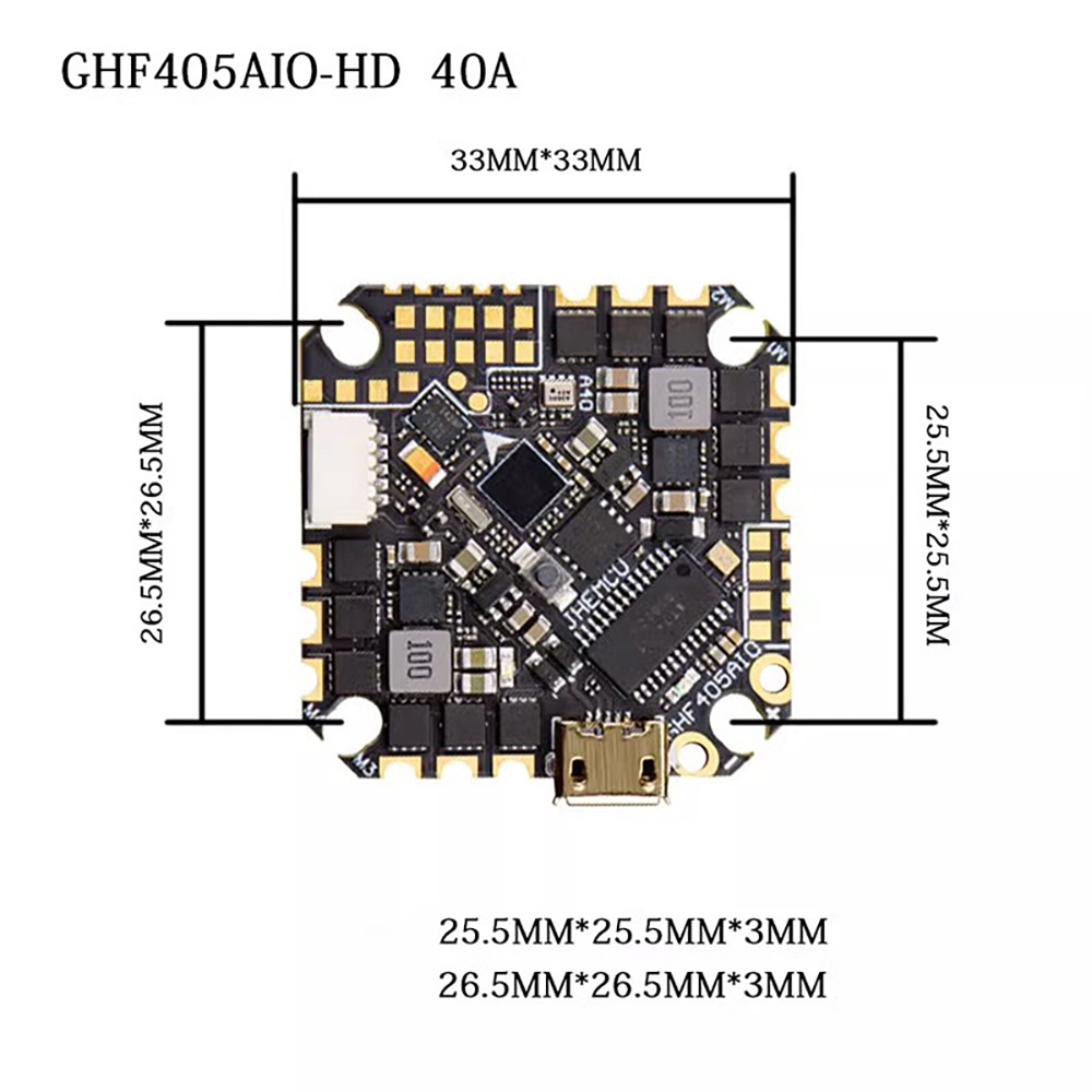 JHEMCU GHF405AIO-HD 40A AIO Fl – Fpv Drone Esc Bewertung und Preis