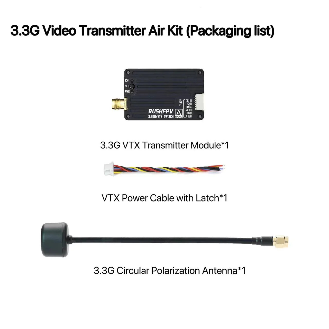 RUSHFPV 3.3G 2W VTX Transmitte – Fpv Drone Receiver Bewertung und Preis