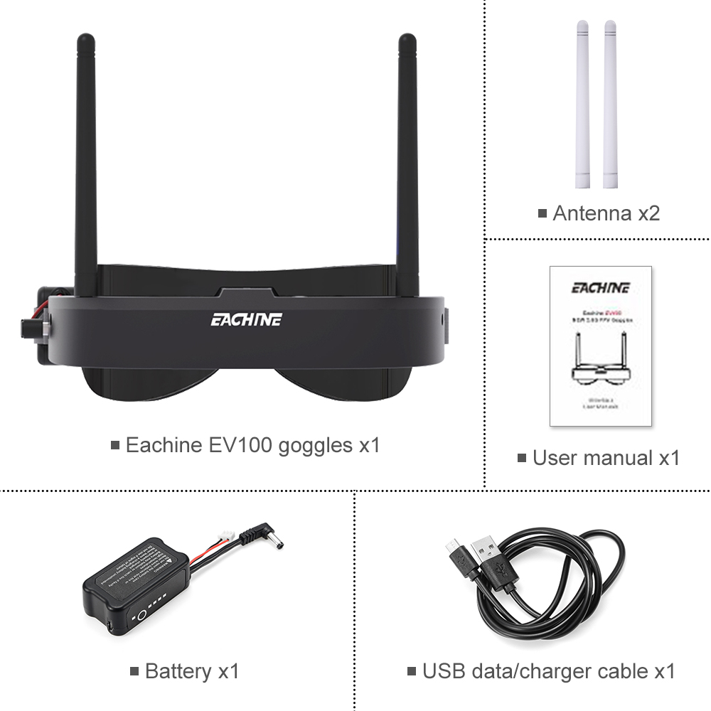 Eachine EV100 720*540 5.8G 72C – Fpv Drone Goggles Bewertung und Preis