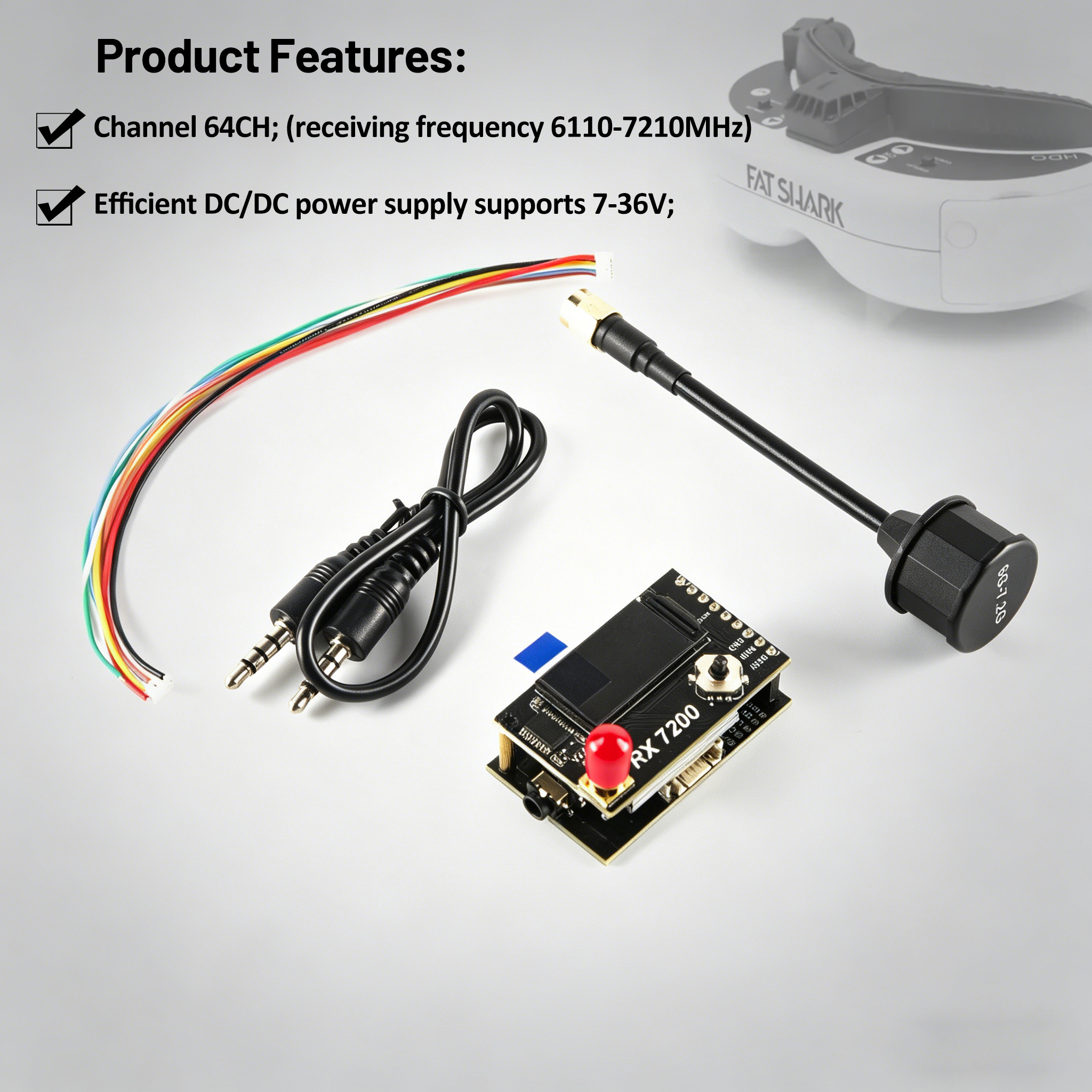 7.2G Video Receiver Module 64- – Fpv Drone Goggles Bewertung und Preis