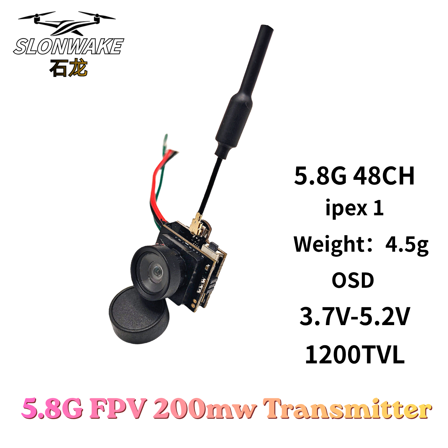 Slonwake 5.8G 48CH 200mW FPV D – Fpv Drone Frame Bewertung und Preis