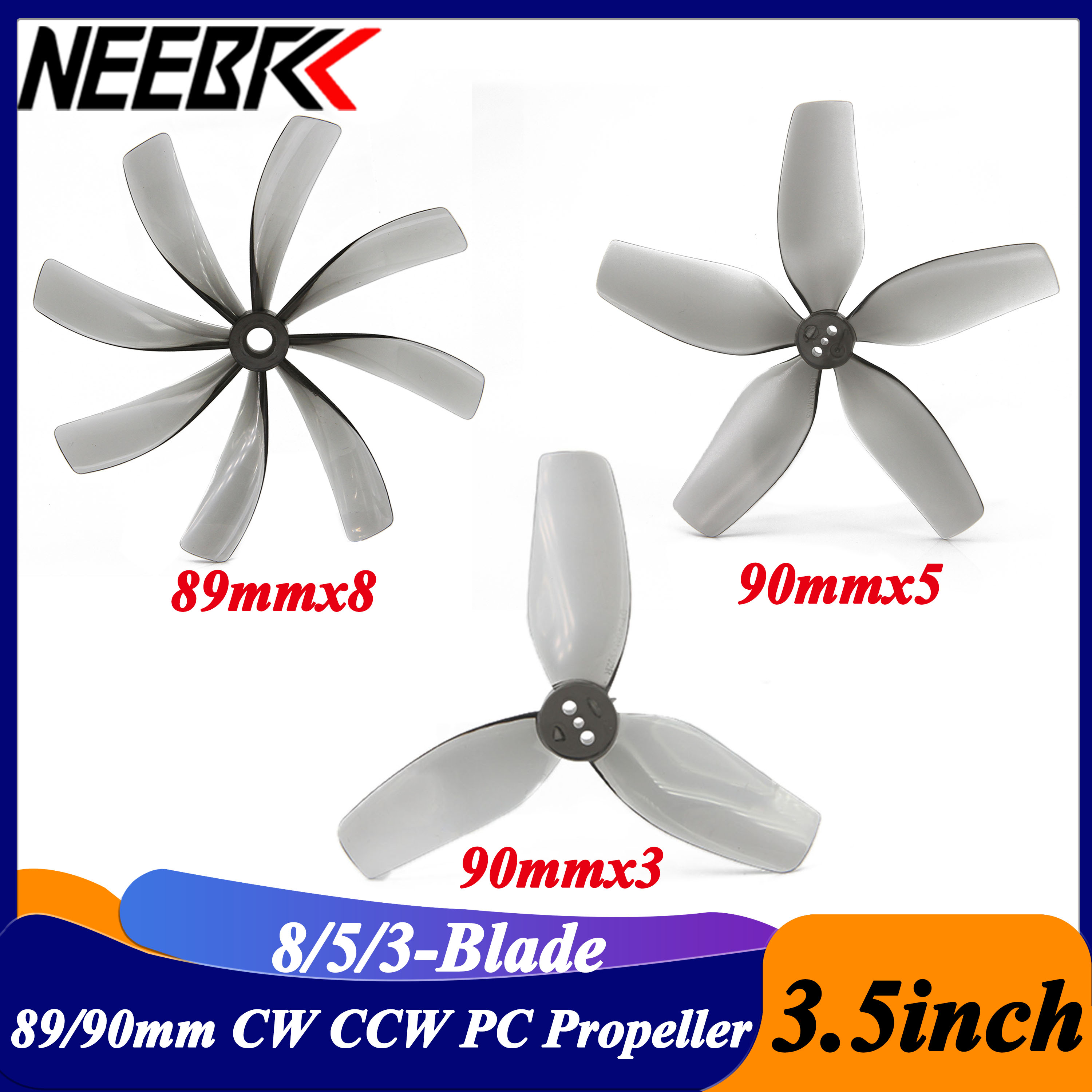 2Pairs 3.5inch 89x8 90x5 90x3  – Fpv Drone Propeller Bewertung und Preis