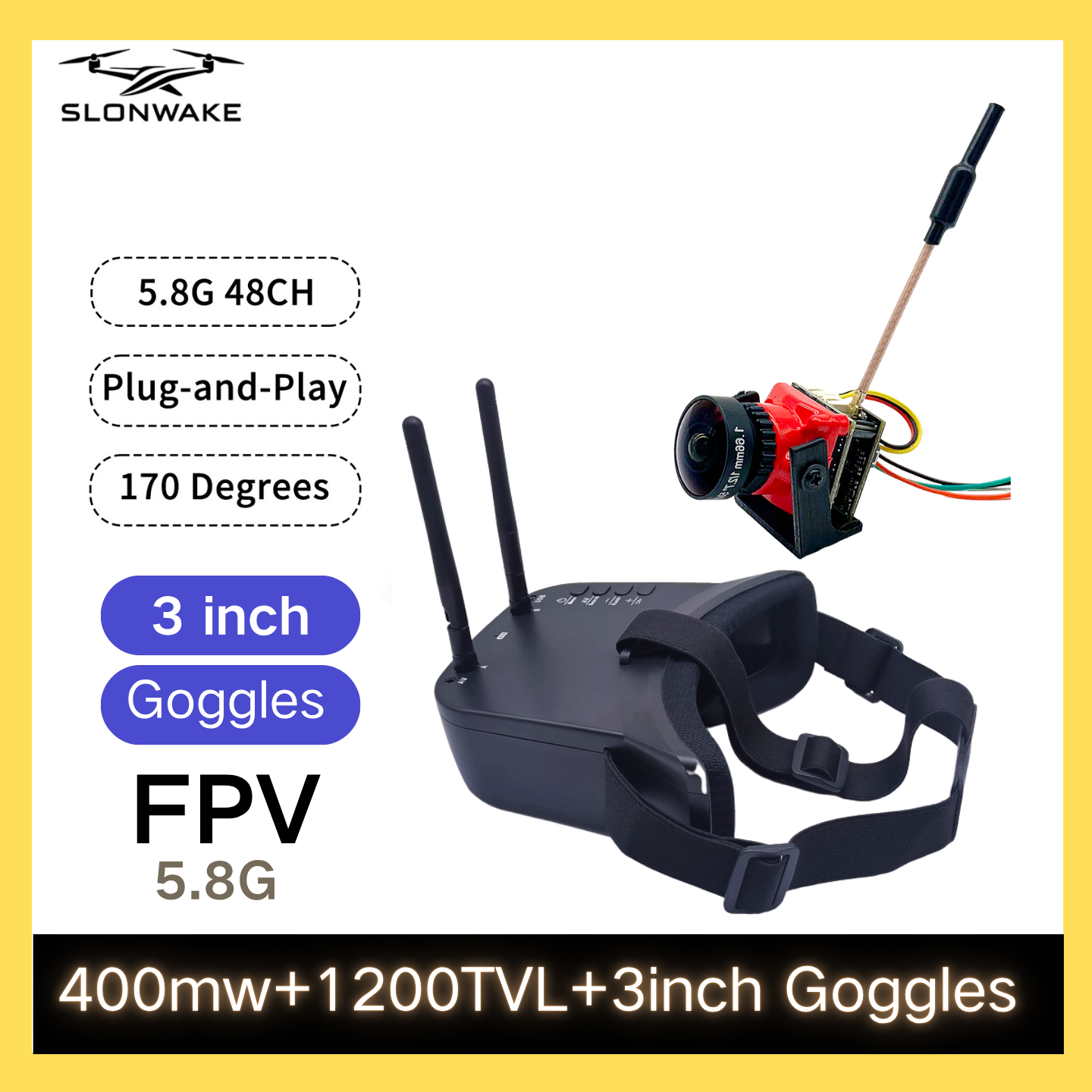 SLONWAKE 5.8G 48CH FPV 400mw V – Fpv Drone Frame Bewertung und Preis