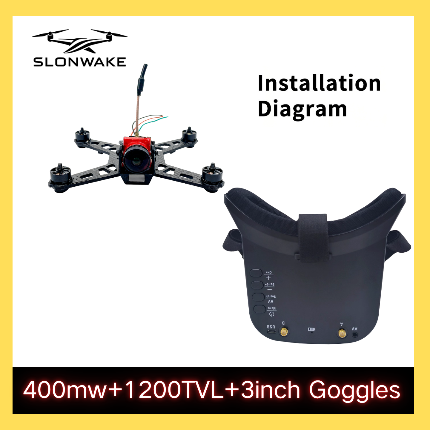 SLONWAKE 5.8G 48CH FPV 400mw V – Fpv Drone Frame Bewertung und Preis
